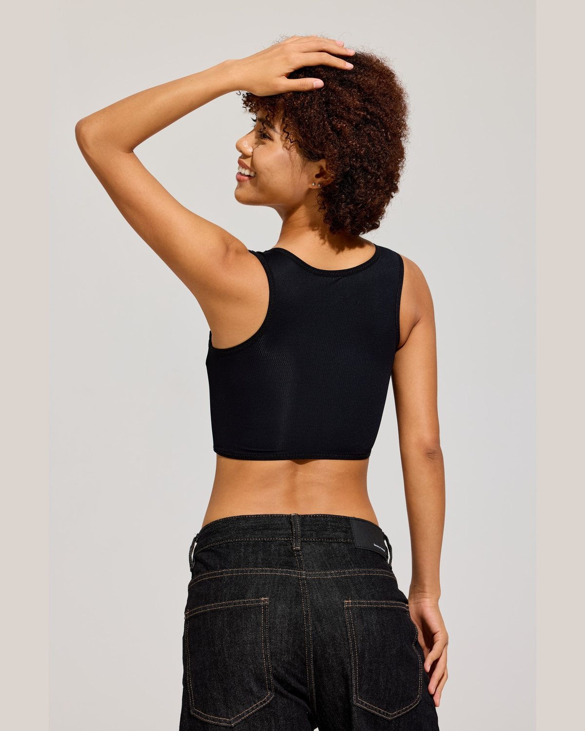 Side Hook Crop Binder Back detail