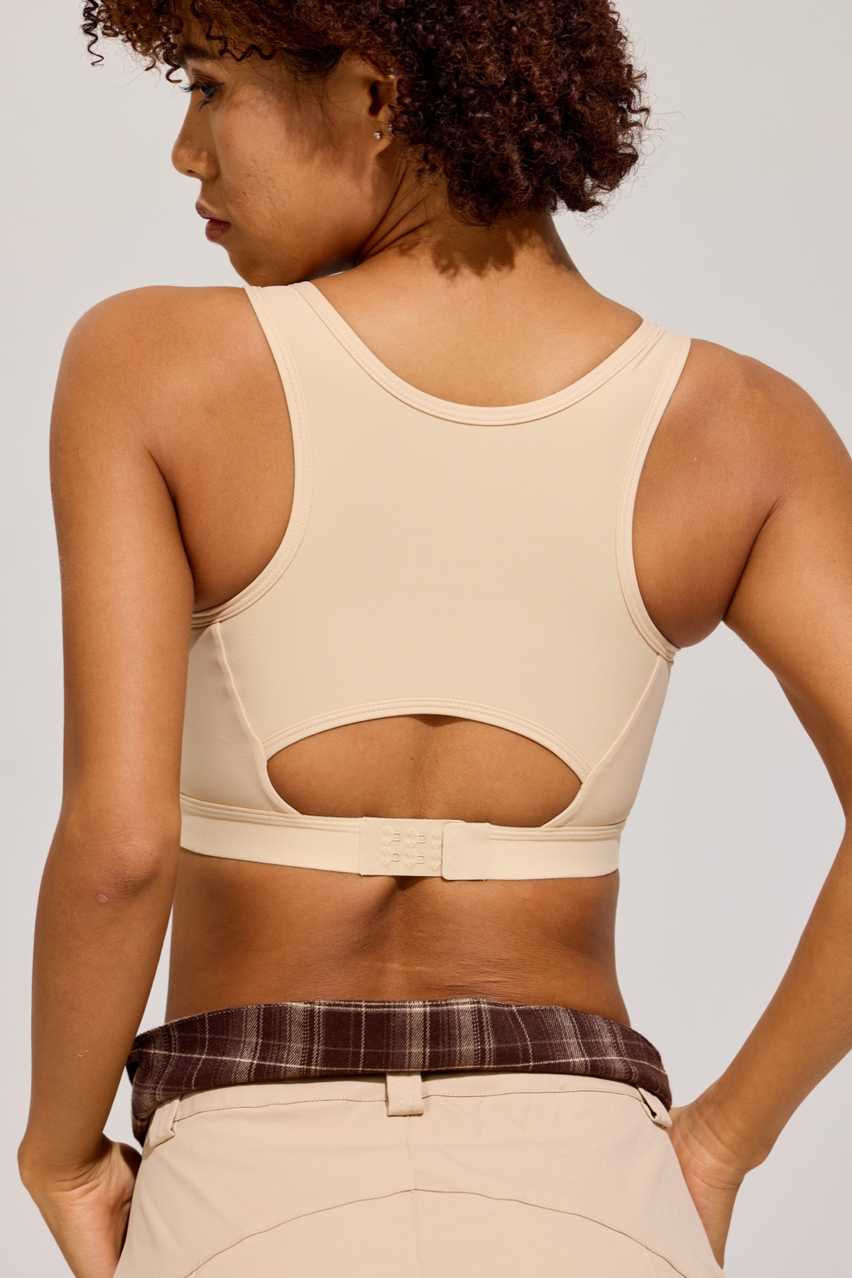 Open-Back Binder Tank in Warm Ivory back view