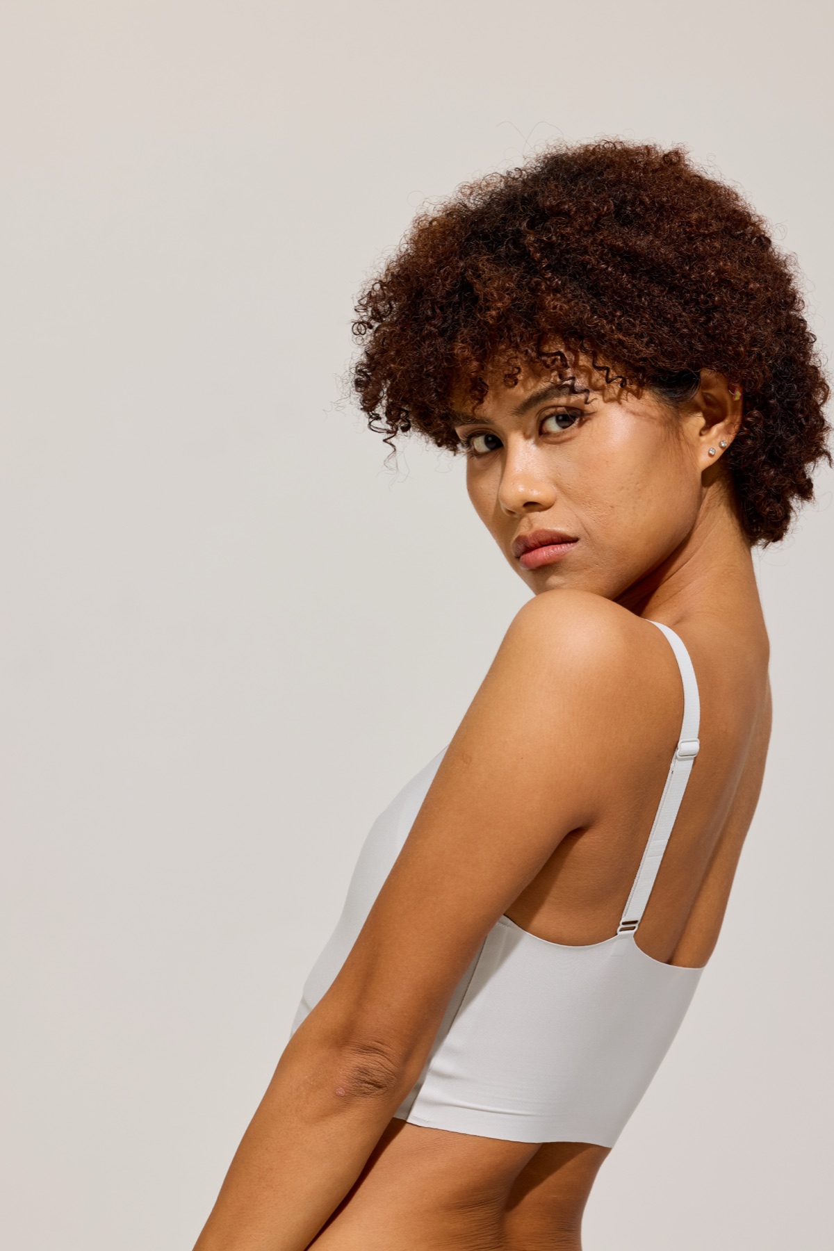 Light Support Cami Binder in White back view