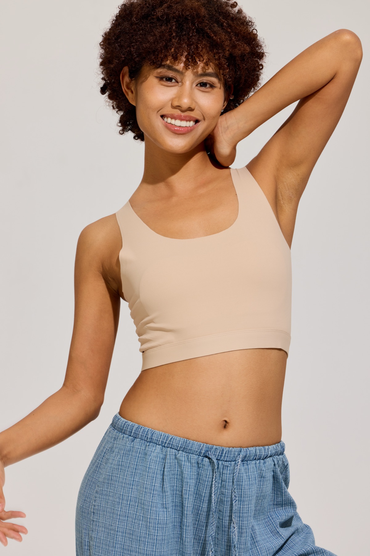 Everyday Soft Tank in Soft Beige front view
