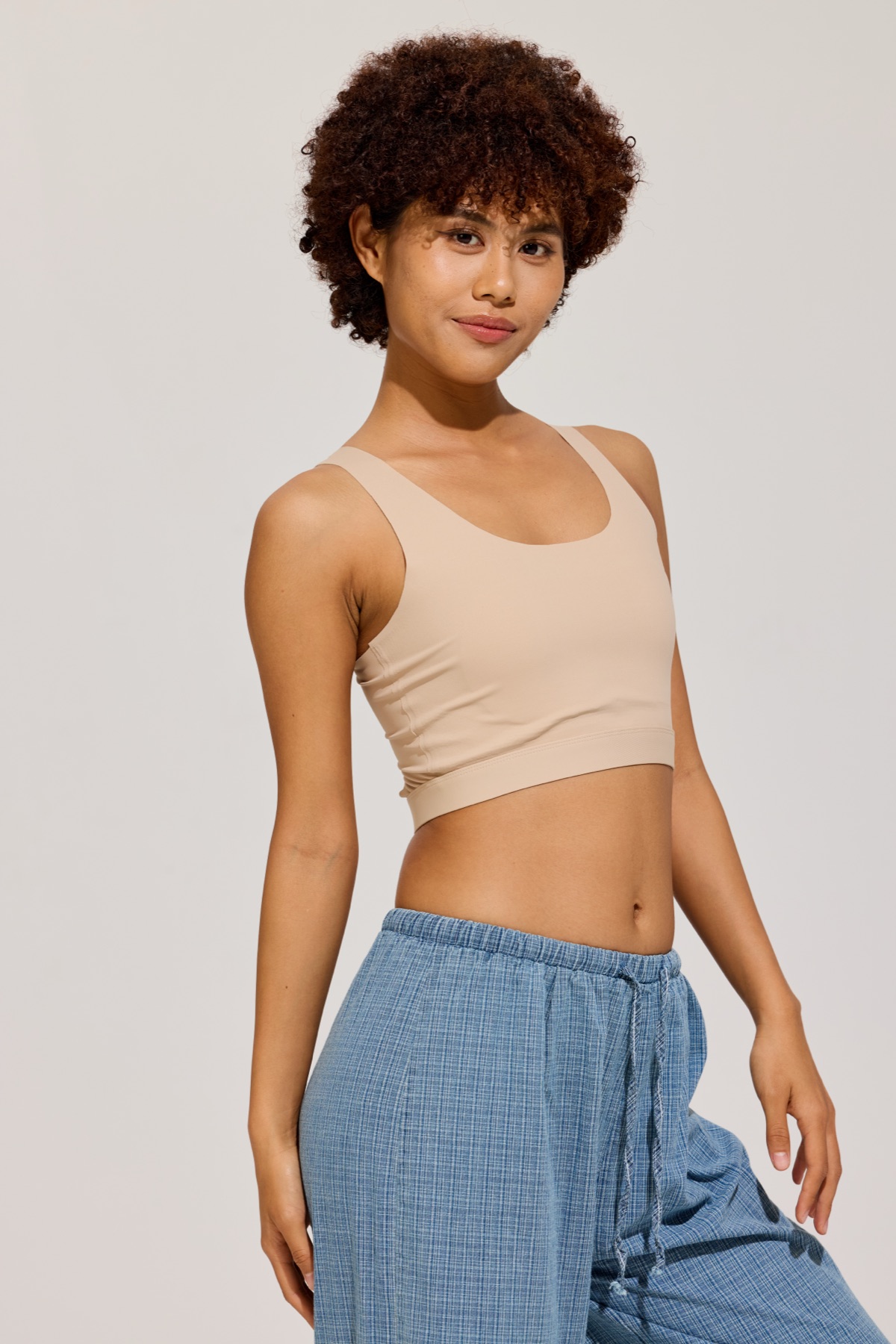 Everyday Soft Tank in Soft Beige back view