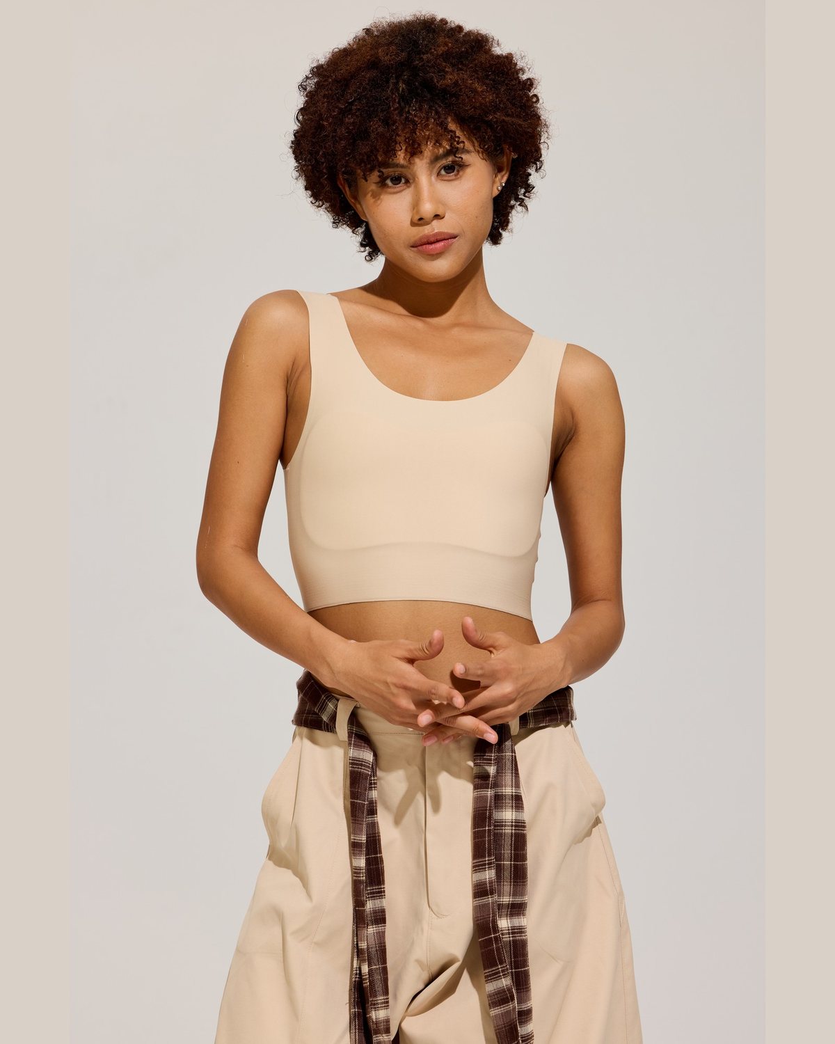 Wide Strap Crop Binder Tank Lifestyle